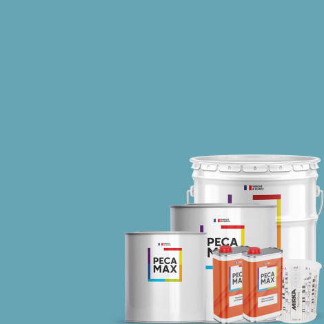 Peinture British Standard 381C 112 Arctic blue, Fiesta blue. Pots