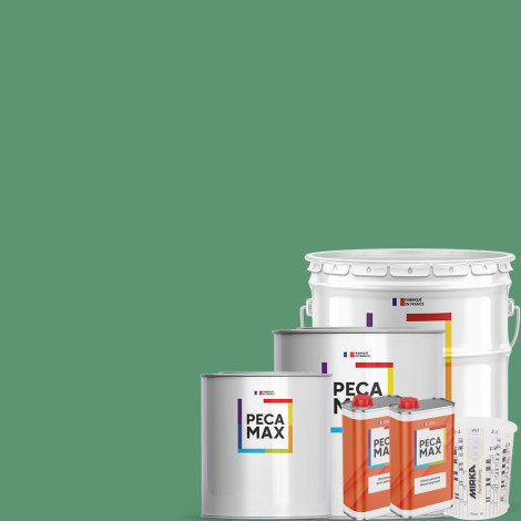 Peinture British Standard 381C 280 Verdigris green. Pots