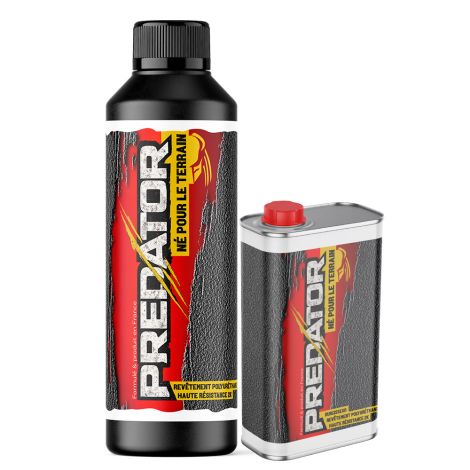Kit 1L peinture grainée et structurée - blanc ou noir - PREDATOR®
