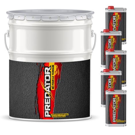 Kit 5L peinture grainée et structurée - blanc ou noir - PREDATOR®