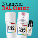 Peinture RAL a&eacute;rosols, kits peinture et flacons retouche